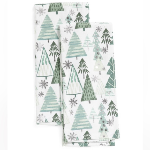 NEW Set of Two Cupcakes And Cashmere Cotton/Rayon Trees Dish Towels 18” x 28” - Picture 2 of 6